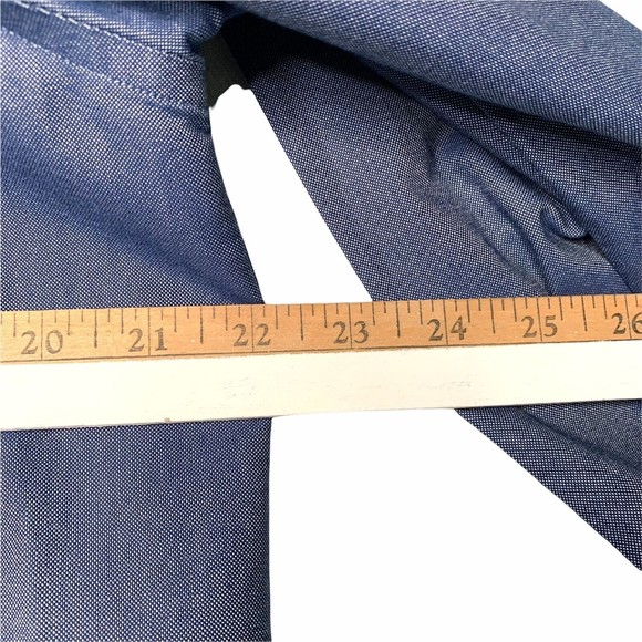 LL Bean Button Down Shirt Mens 15.5 / 34 Wrinkle Resistant Traditional Fit Blue - Picture 8 of 12